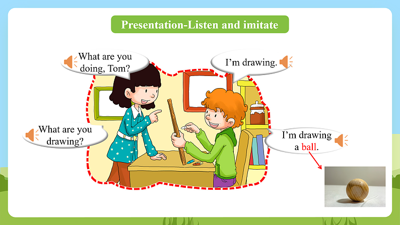 科普版英语四下Unit11 Lesson 11《What are you doing》第一课时 课件第7页