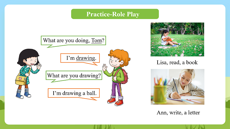 科普版英语四下Unit11 Lesson 11《What are you doing》第一课时 课件第8页