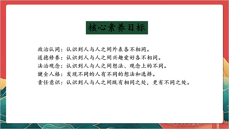 【核心素养】人教部编版道法三下 2.1 《不一样的你我他  》第一课时  课件第2页