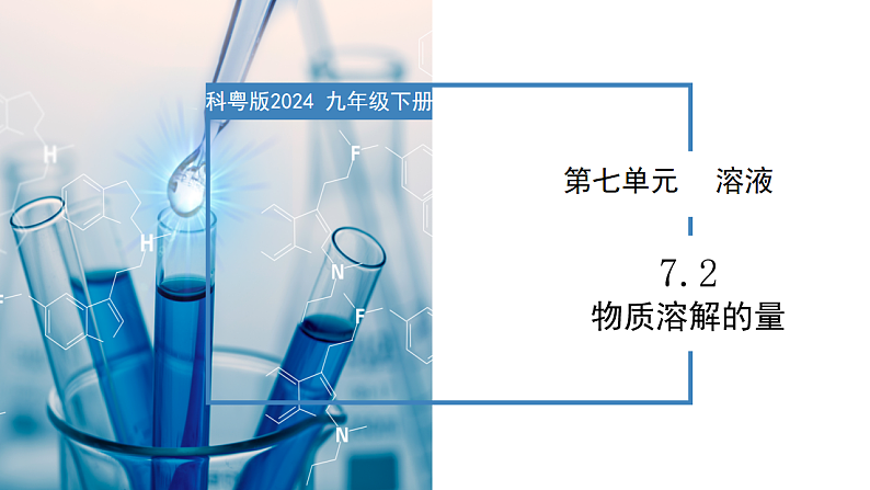 7.2 物质溶解的量-初中化学九年级下册同步教学课件（科粤版2024）第1页