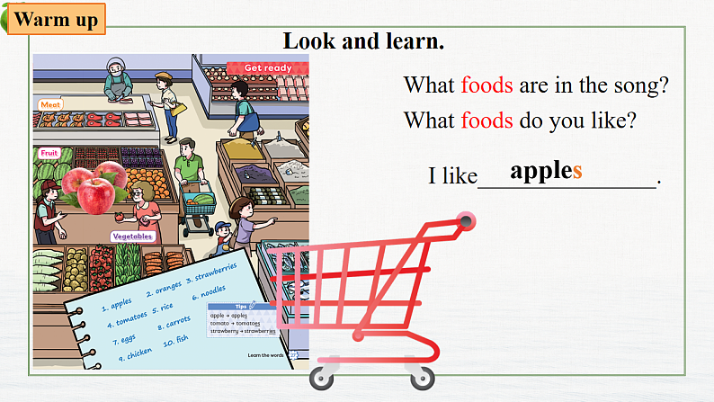 外研版三年级起点小学英语三年级下册 Unit3 Yummy food.课时1教学课件第4页