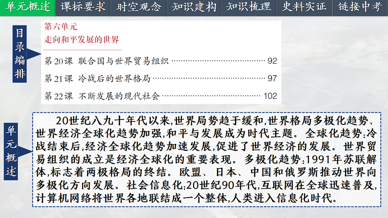 2025中考一轮复习34 走向和平发展的世界（课件）第2页