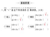 小學(xué)語文新部編版一年級下冊第四單元綜合訓(xùn)練課件2025春