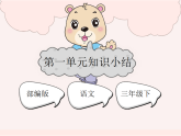 部编版2025三年级语文下册第一单元知识小结(复习课件) 课件