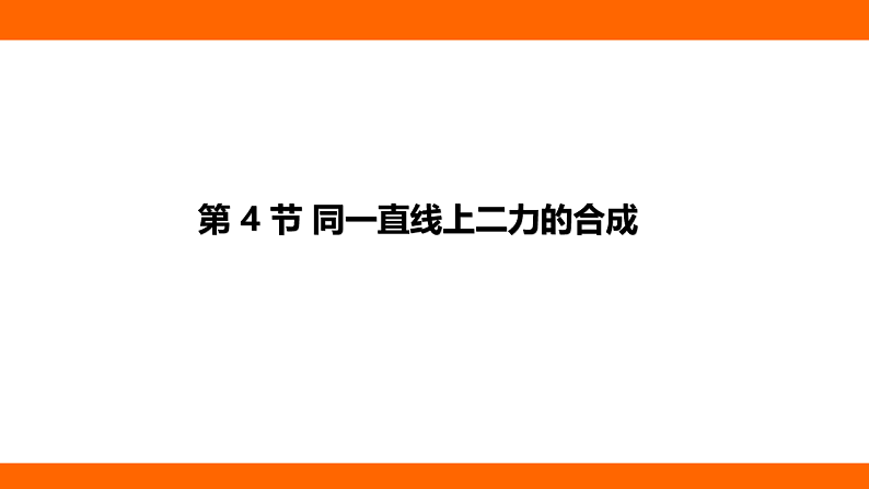 8.4 同一直线上二力的合成（课件）人教版物理八年级下册第1页