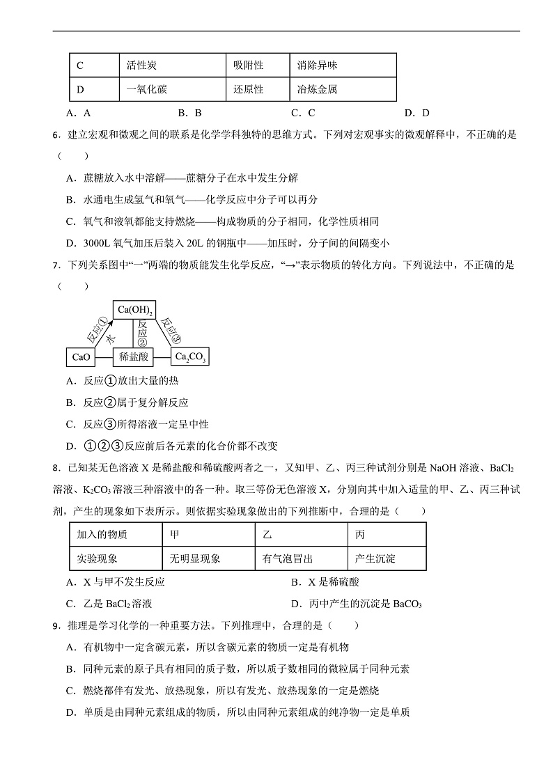 山东省济南市莱芜区2025年中考化学一模试题含答案第2页