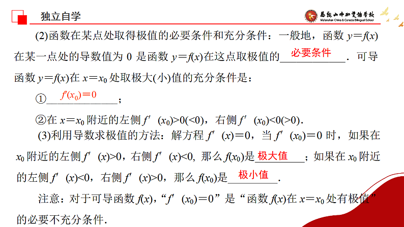 导数与函数的极值1课件-2025届高三数学一轮复习第5页