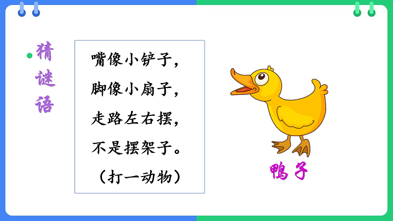 人教版（2024）一年级语文下册4小公鸡和小鸭子课件第3页