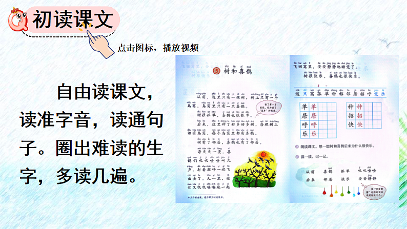 人教版（2024）一年级语文下册5树和喜鹊第1课时课件第4页