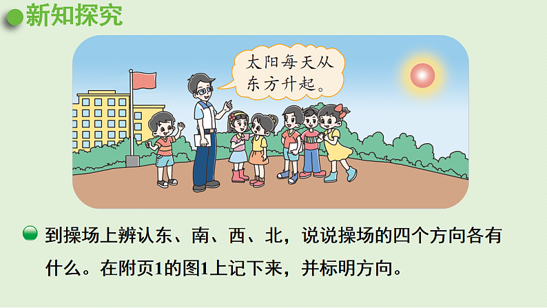 2025春北师大版数学二年级下册  二  方向与位置 第1节  东南西北课件第4页