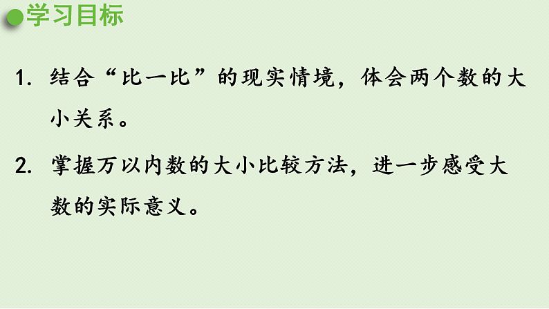 2025春北师大版数学二年级下册  三  生活中的大数 第4节  比一比（1）课件第2页