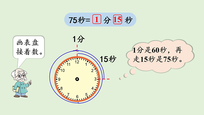 2025春北师大版数学二年级下册  七  时、分、秒第2节  1分有多长（2）课件第6页
