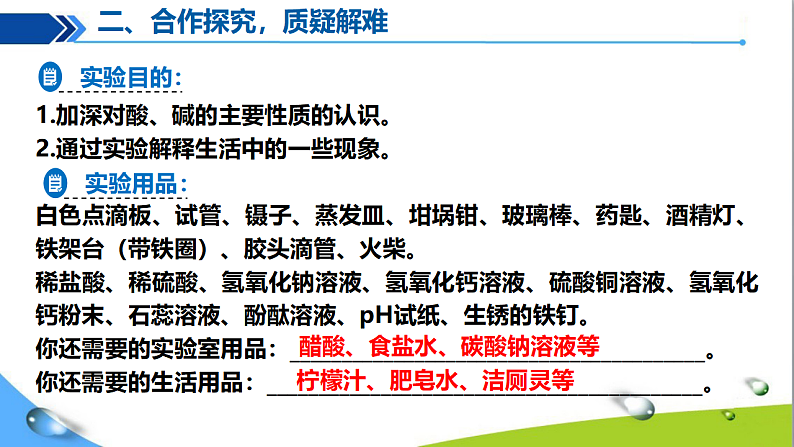实验活动8 常见酸、碱的化学性质第5页