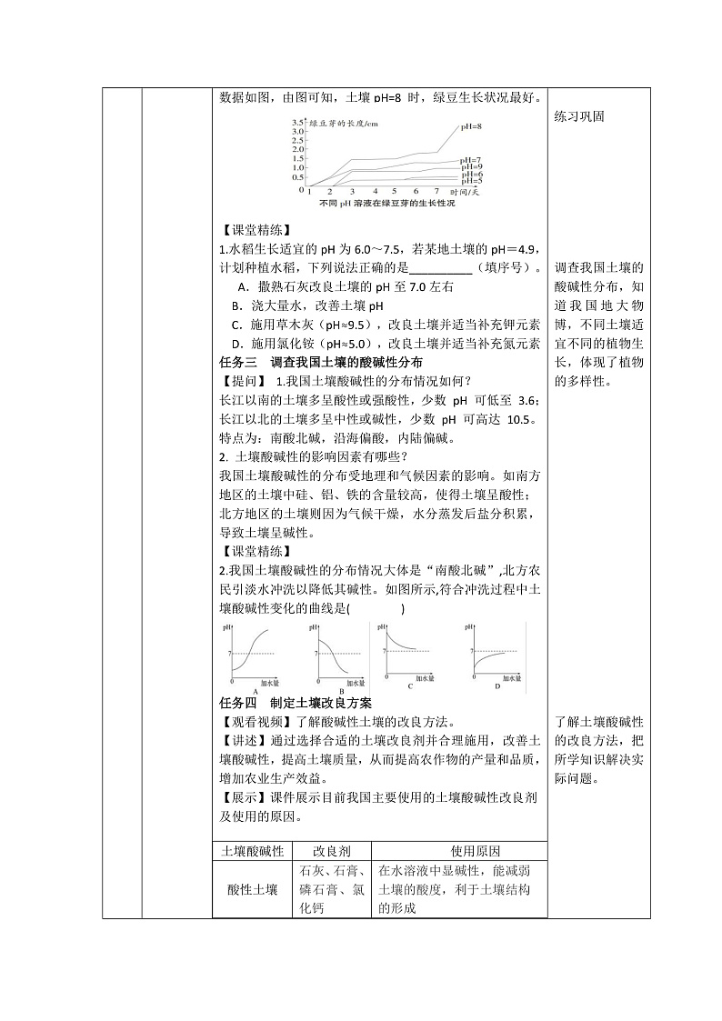跨学科实践活动9 探究土壤酸碱性对植物生长的影响教学设计第3页