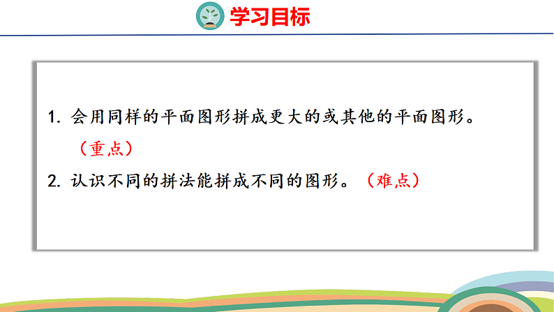 人教（2024）数学一下课件 第一单元 第二课时 平面图形的拼组第2页