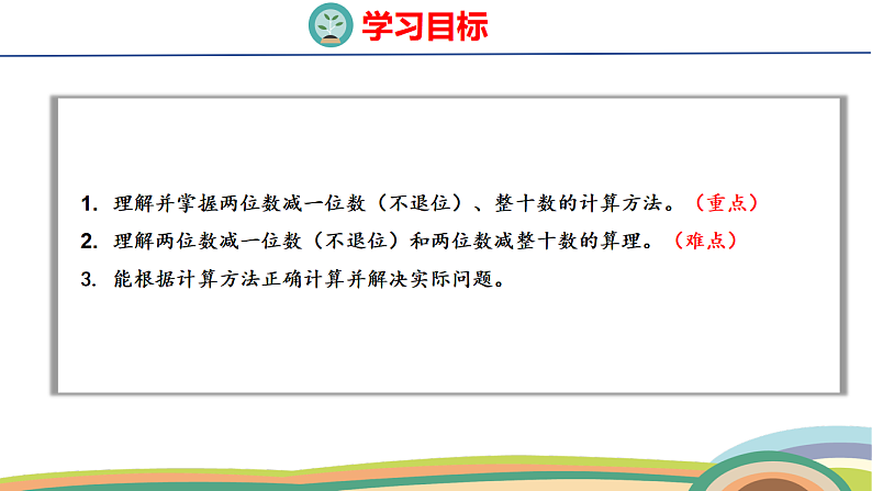 人教（2024）数学一下课件 第四单元 口算减法 第一课时第2页