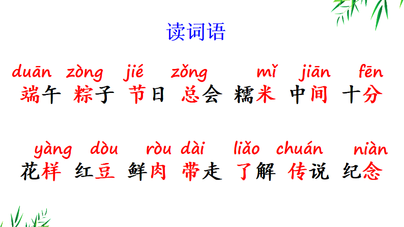 人教版（2024）一年级语文下册9端午粽第1课时课件第6页