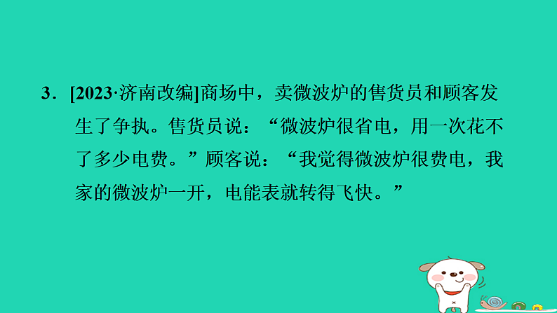 2024九年级物理上册第十四章电功率14.3电功率习题课件鲁科版五四制第4页