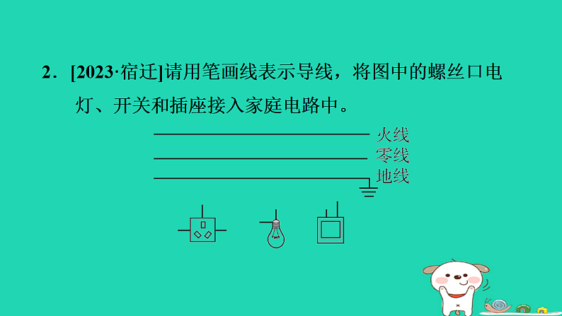 2024九年级物理上册第十五章安全用电15.1家庭电路习题课件鲁科版五四制第3页