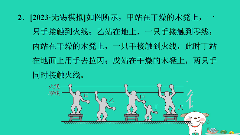 2024九年级物理上册第十五章安全用电15.3防止触电习题课件鲁科版五四制第3页