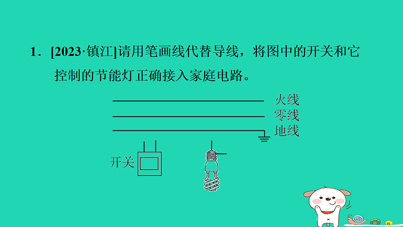 2024九年级物理上册第十五章安全用电专题特训十五家庭电路的连接与故障分析习题课件鲁科版五四制第2页