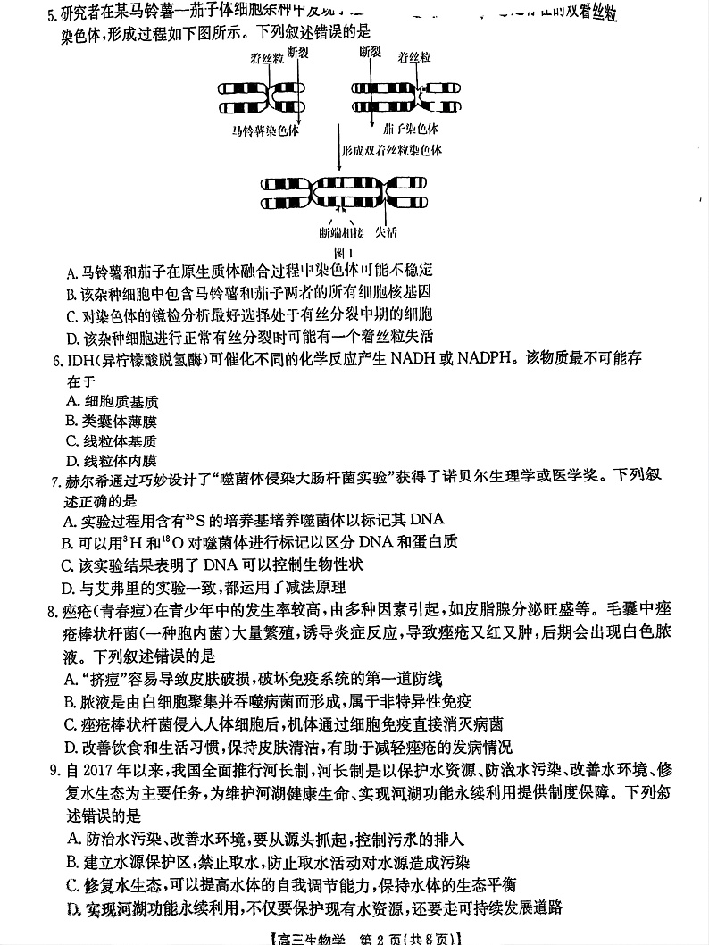 广东省金太阳2025届高三下学期2月开学考（25-12-288C）-生物试卷+答案第2页
