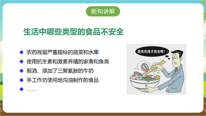 广州版八年级劳技上册 主题五《食品安全我关注》（第一课时）课件第7页