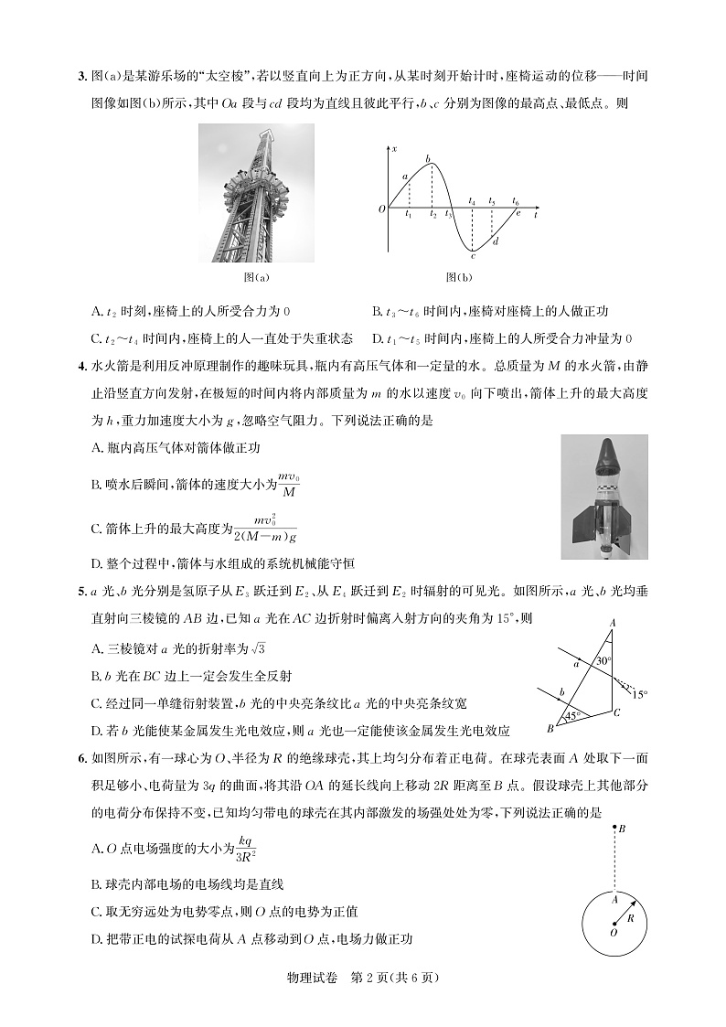 湖北省圆创高中名校联盟2025届高三高考模拟第三次联合测评-物理试卷+答案第2页