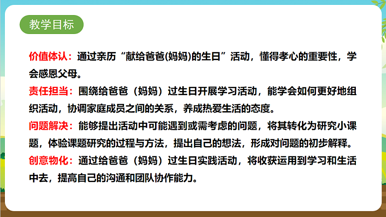 内蒙古版综合实践活动三年级下册 第二单元 主题活动二《给爸爸妈妈过生日》课件第2页
