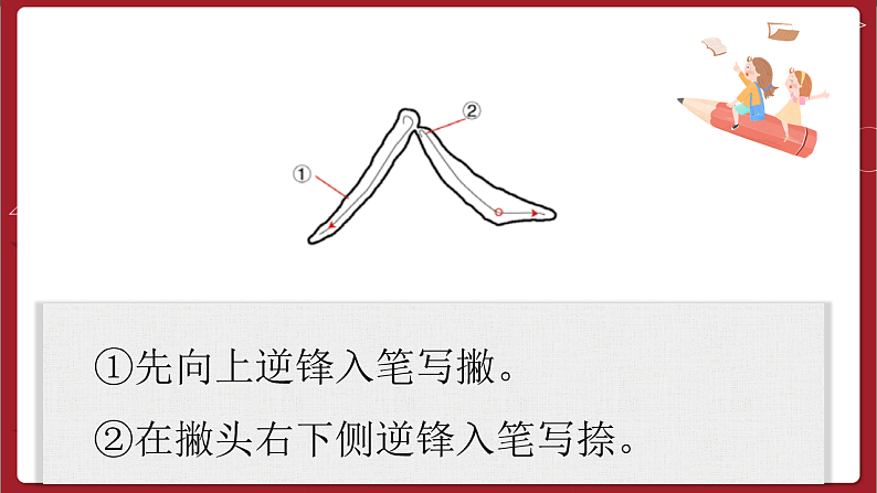 湘美版书法五下 第10课《人字头》课件第4页