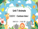 Unit 7 Animals 第2课时（Cartoon time）（课件+素材）-2024-2025学年译林版（三起）（2024）英语三年级下册