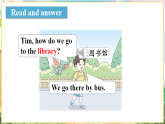 【新版教材】湘少版英語三年級下冊Unit 9 I go there by bus 第3課時（教學(xué)課件+素材）