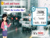 【新版教材】湘少版英語(yǔ)三年級(jí)下冊(cè)Unit 3 What's the weather like 第1課時(shí)（教學(xué)課件+素材）