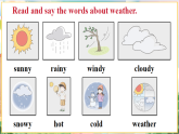 【新版教材】湘少版英語(yǔ)三年級(jí)下冊(cè)Unit 3 What's the weather like 第2課時(shí)（教學(xué)課件+素材）