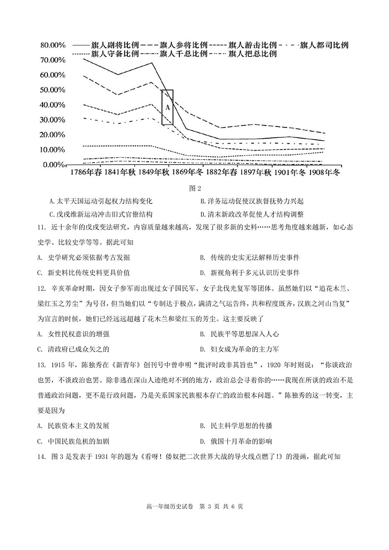 合肥六校联盟2024-2025学年第一学期期末联考高一年级历史 2024-2025学年第一学期期末考试高一年级历史试卷第3页