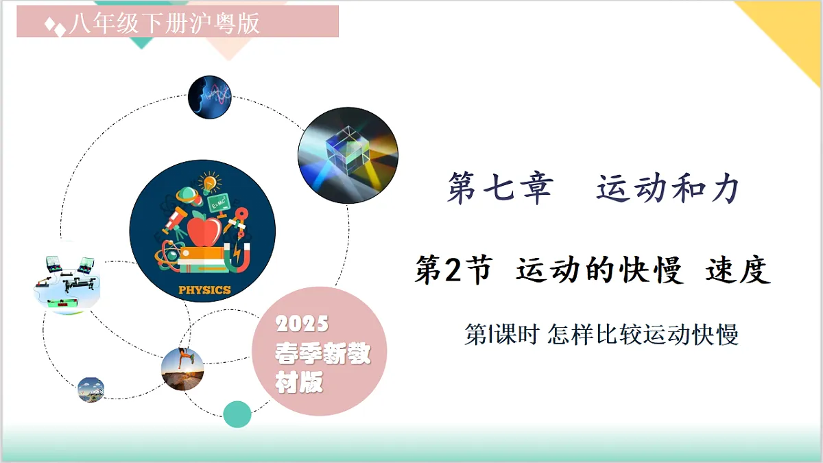 7.2 运动的快慢 速度（同步课件）-2024-2025学年八年级物理下册（沪粤版2024）第1页