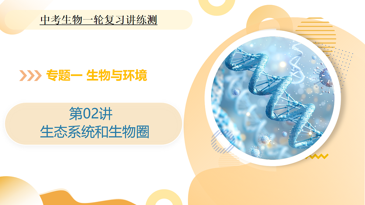 中考生物一轮复习 第02讲生态系统和生物圈 课件第1页