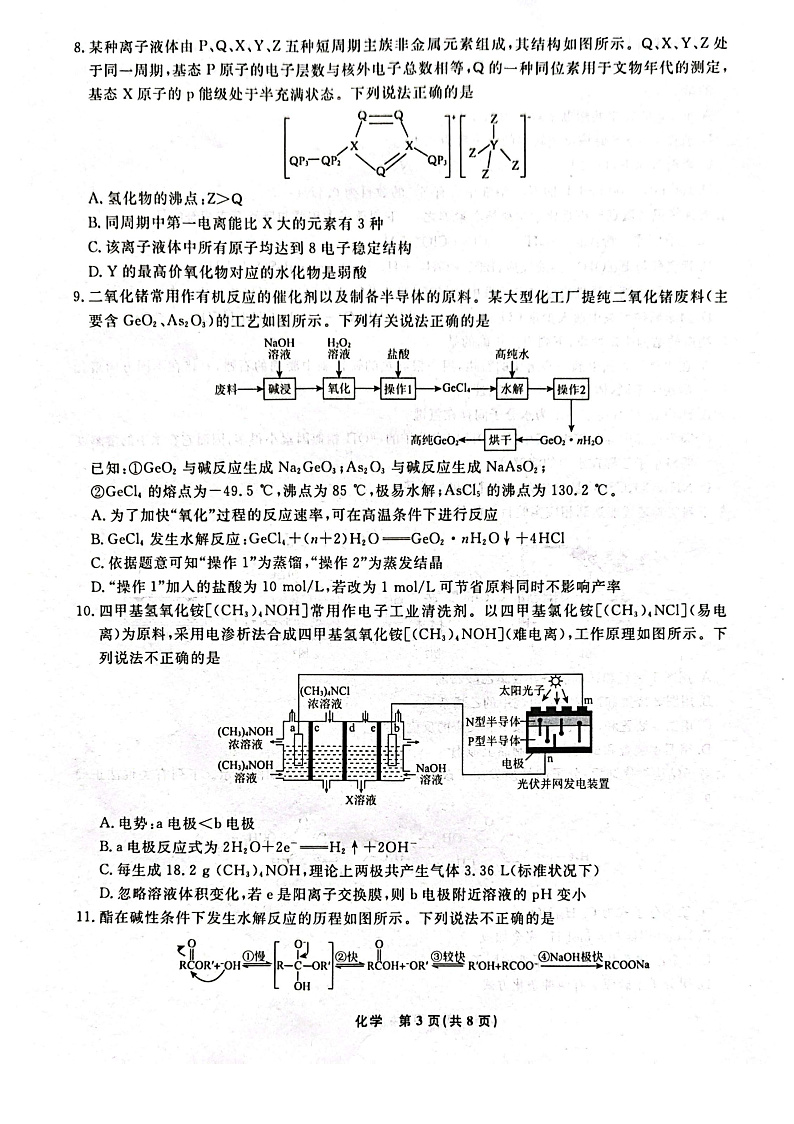 2025届辽宁名校联盟高三1月联考化学试题（含答案）第3页