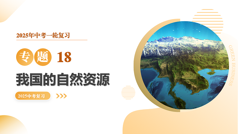 专题18 我国的自然资源（精讲课件）-2025年中考地理一轮复习讲练（全国通用）第1页