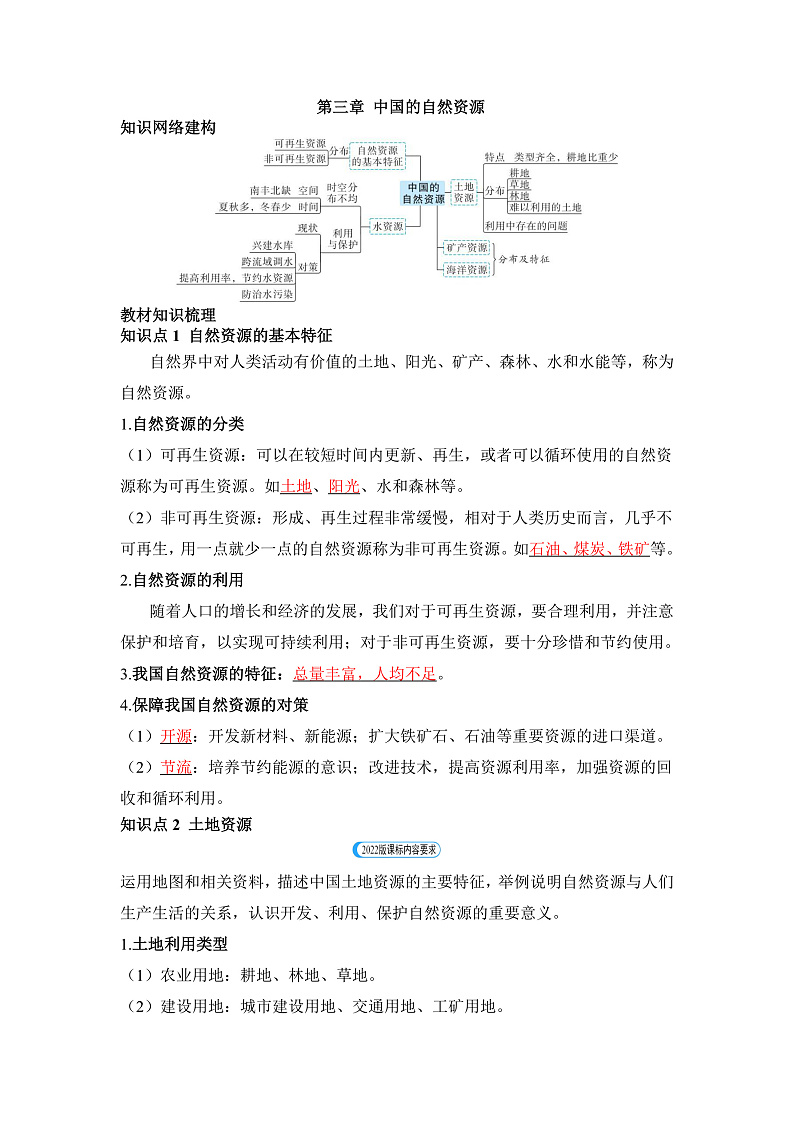 第三章 中国的自然资源第1页