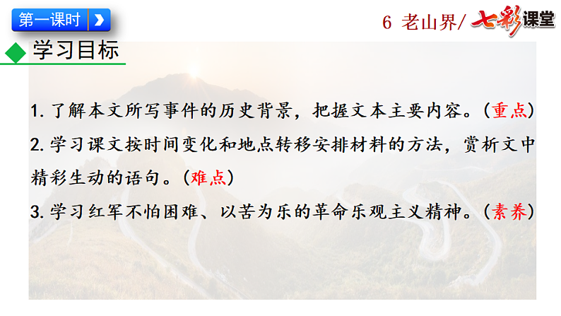2025春人教版七年级下册语文课件6 老山界第4页