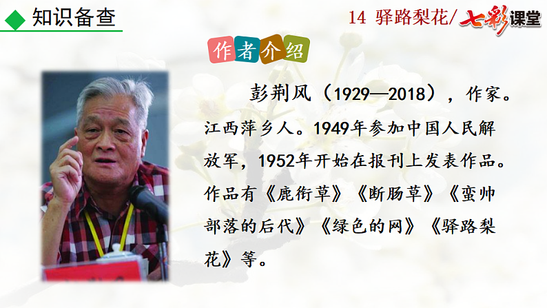 2025春人教版七年级下册语文课件14 驿路梨花第5页