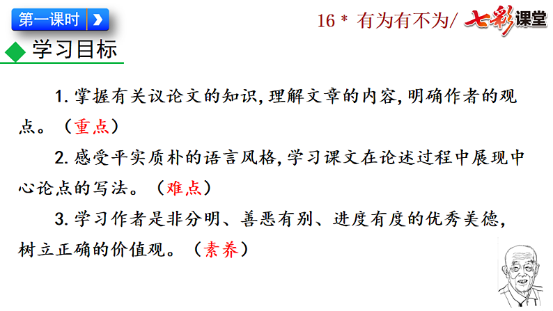 2025春人教版七年级下册语文课件16 有为有不为第4页