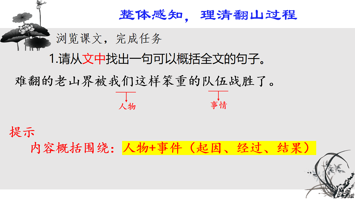 统编版语文七年级下册第6课《老山界》教学课件第8页