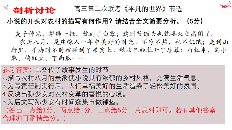 新高考语文一轮复习课件 小说自然环境描写作用第6页