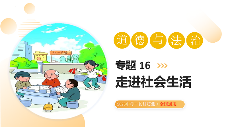 2025年中考道德与法治一轮复习 专题16 走进社会生活 课件第1页