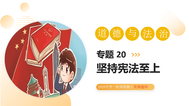 2025年中考道德与法治一轮复习 第20讲 坚持宪法至上 课件第1页