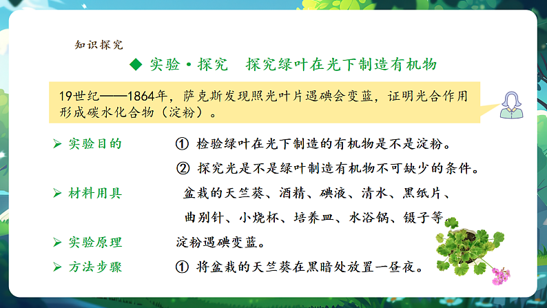 【大单元教学】人教版生物七下 3.2.2光合作用（第一课时）课件第5页