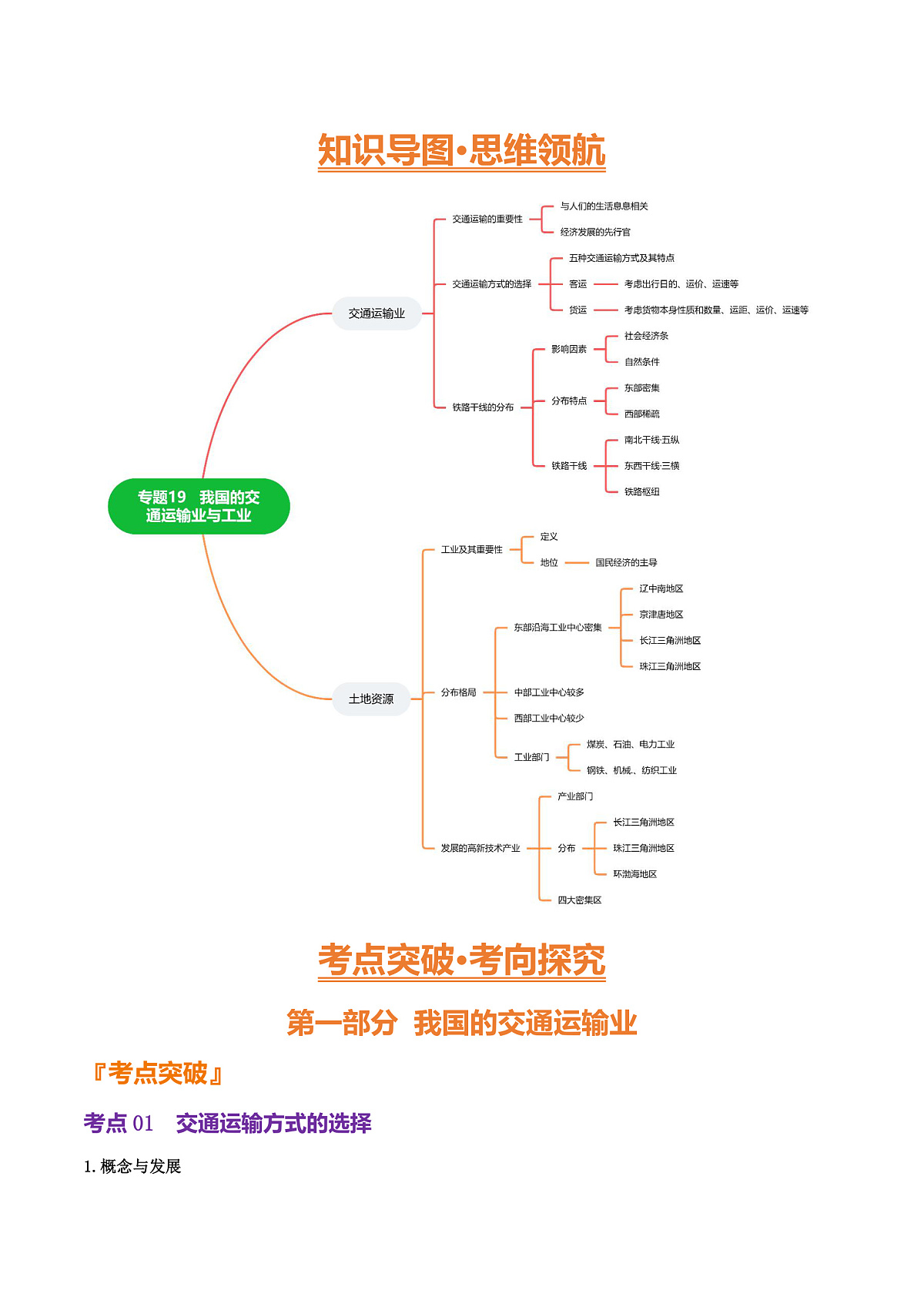 专题19 我国的交通运输业与工业（精研讲义）-2025年中考地理一轮复习讲练（全国通用）（解析版）第3页