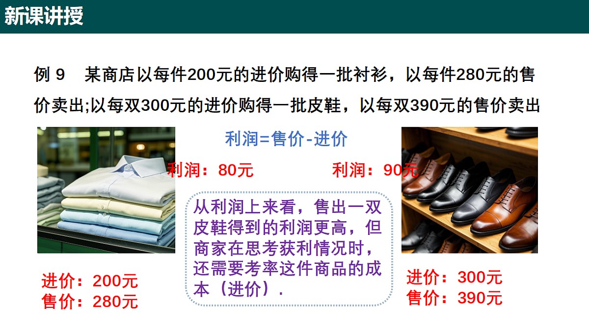 5.2.2 百分数的应用（第三课时 盈利与打折问题）课件-2024-2025学年六年级数学下册（沪教版五四制2024）第4页